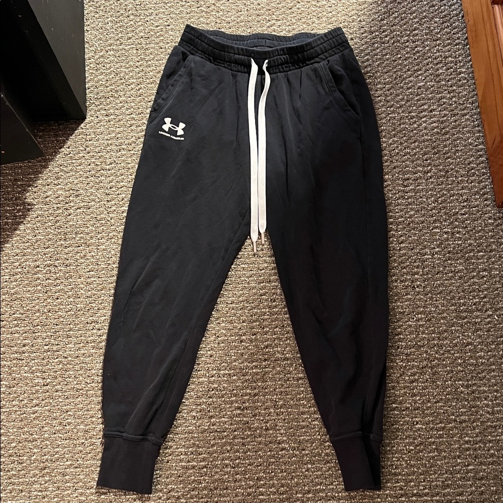 Under Armour Black Joggers with White Drawstring